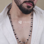 Karungali Silver Mala (Ornate Sphere Beads)