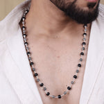 Karungali Silver Mala (Round Beads)